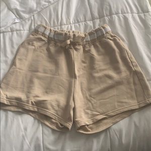 Gymshark nude color lounge shorts